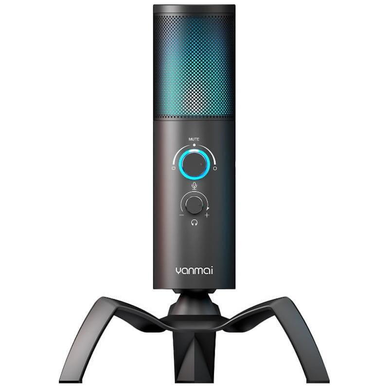 Micrófono Gaming Yanmai Q18 Rgb Streaming/Estudio