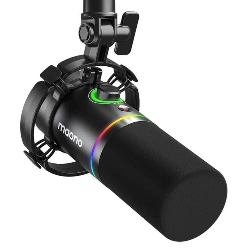 Micrófono  Maono Pd200x Rgb Negro  Usb Para Grabación Y Transmisión En Pc