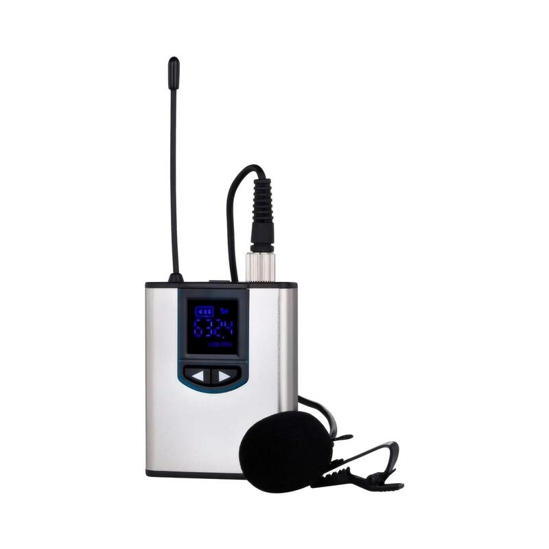 Micrófono Nk Ig33008 Plata Y De Solapa Inalámbrico Con Adaptador De Cámara  Negro