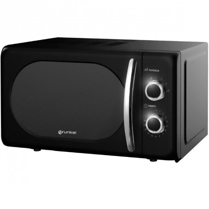 Microondas Grunkel Vintage Mw-20negro 700w Capacidad 20l Negro