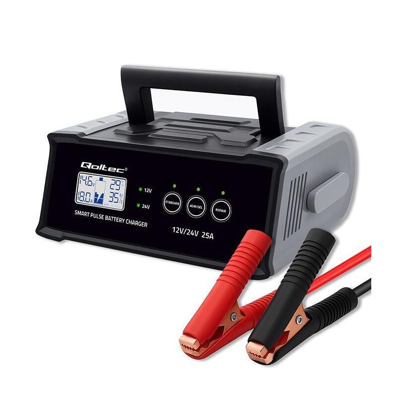 Mikrode Procesador Cargador 12v 24v 25a Prostownik Con Función Naprawy Para Batería Agm Gel Sla Lcd