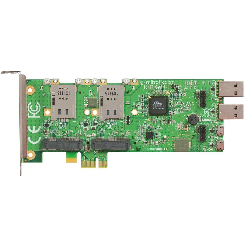 Mikrotik Rb/14eu Rb14eu Routerboard 14eu Four Slot Minipcie-Pcie Adapter Wih Usb