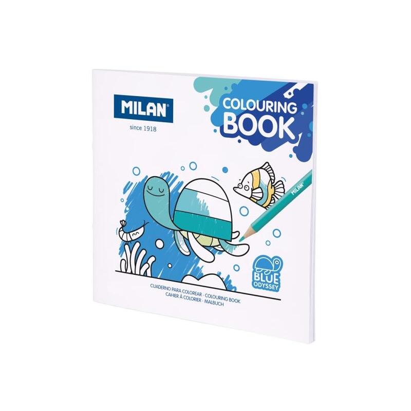 Milan Blue Odyssey Cuaderno Para Colorear Microperforado - Tematica Fauna Marina - 20 Ilustraciones Detalladas