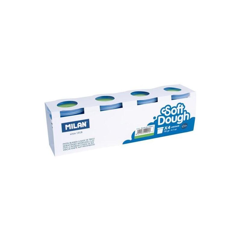 Milan Pasta Blanda Soft Dough Caja 4 Botes 116gr Verde