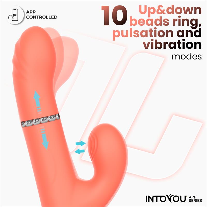 Mindy Vibrador Con Anillo De Bolas Up And Down, Finger Y Pulsación Con App