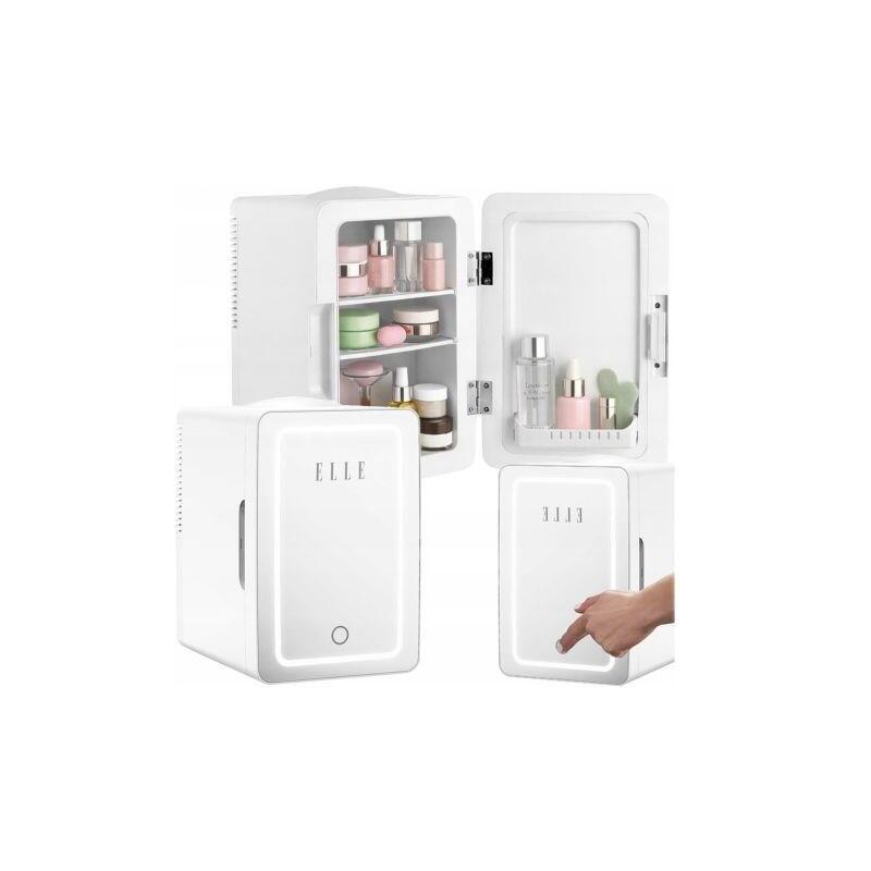 Mininevera Con Espejo De Maquillaje Led Elle 4l Blanca