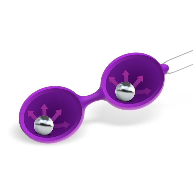 Misha Bola De Kegel Doble Silicona Púrpura