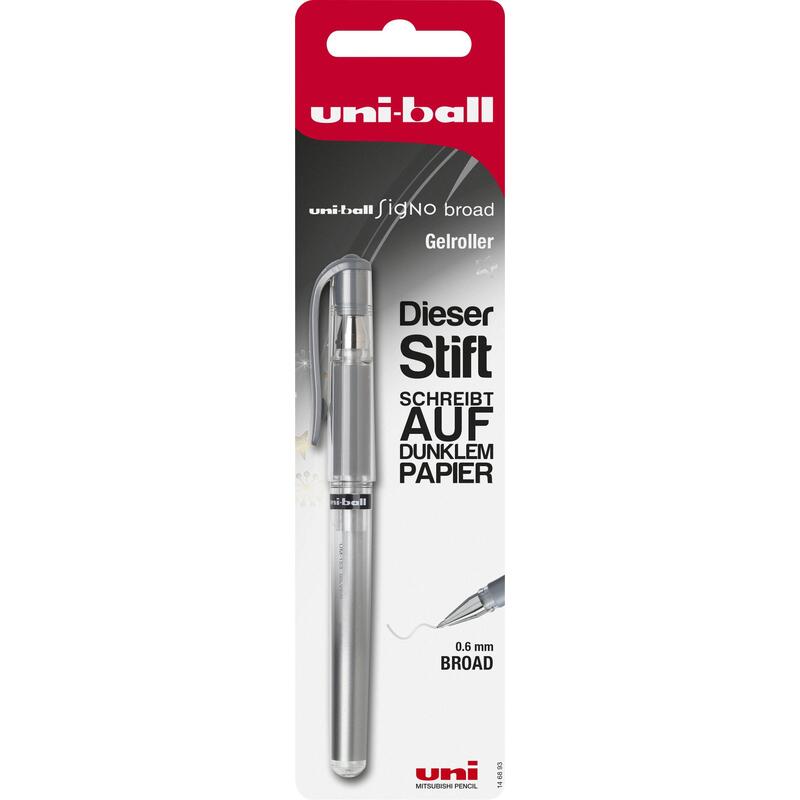 Mitsubishi Bolígrafo De Gel Uni Ub Signo Um-153 1,0mm Plateado Bk