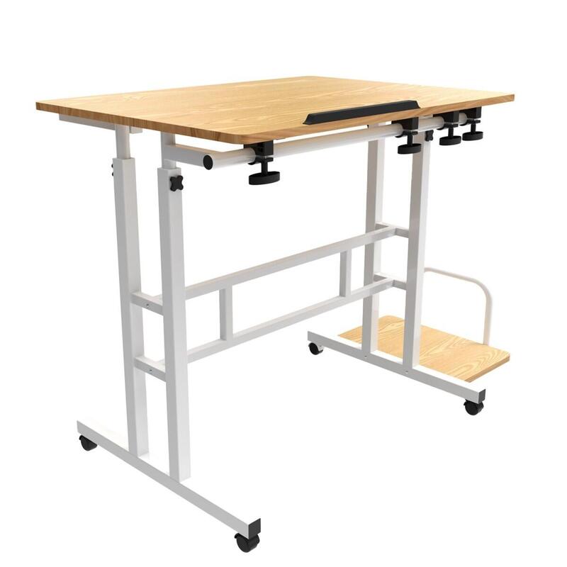Mobilne Escritorio Ajustable Mc-124 En Ajuste De Altura 67-115cm, Max 50kg, Blat 80x60 Cm