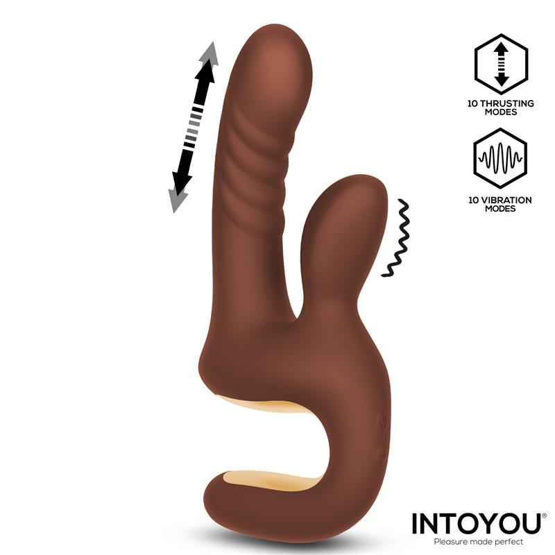 Mocca Vibrador Con Thrusting Y Mango Ergonómico Usb
