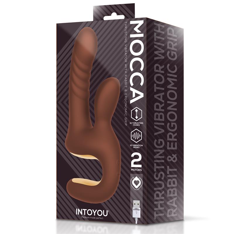 Mocca Vibrador Con Thrusting Y Mango Ergonómico Usb