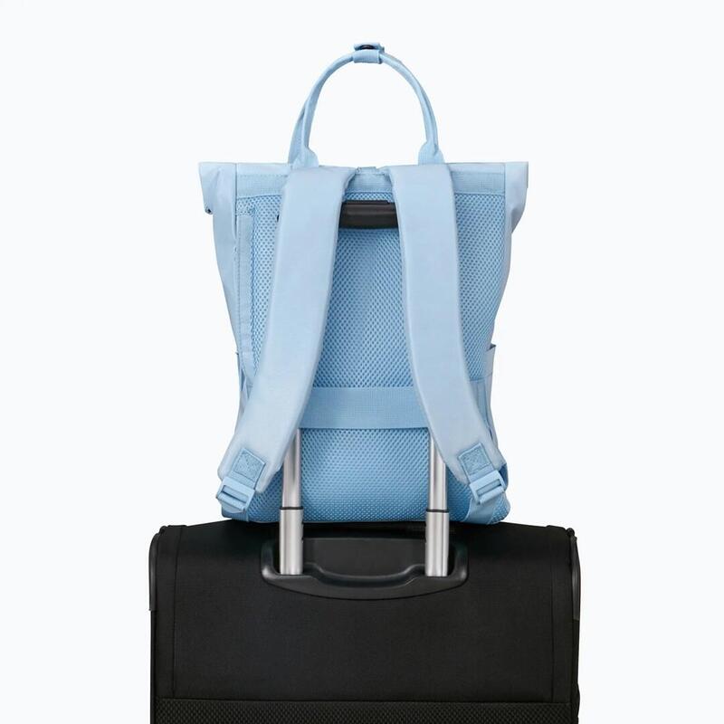 Mochila American Tourister Urban Grooves Pastels Con Cierre Enrollable, Color Azul Pastel