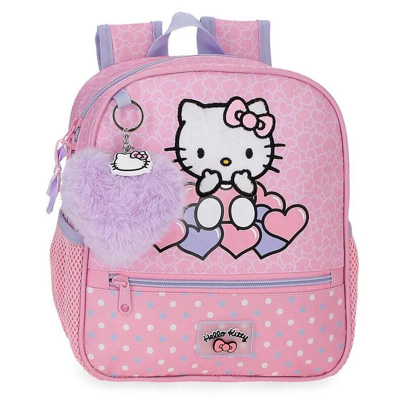 Mochila Hearts &#38; Dots Hello Kitty 25cm Adaptable