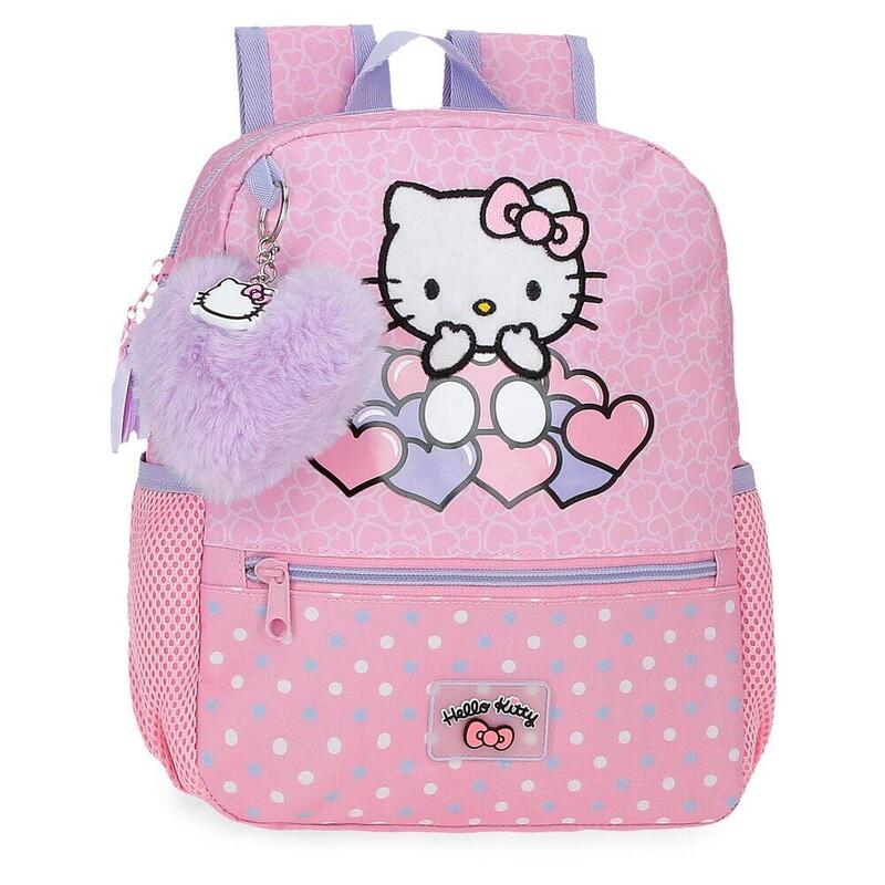Mochila Hearts &#38; Dots Hello Kitty 28cm Adaptable