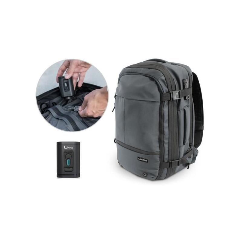 Lagart Mochila De Viaje Vacuum 20l Extensible A 42l - Medidas 48x30x20cm - Vaciador De Aire Incluido - Bolsillo Trasero