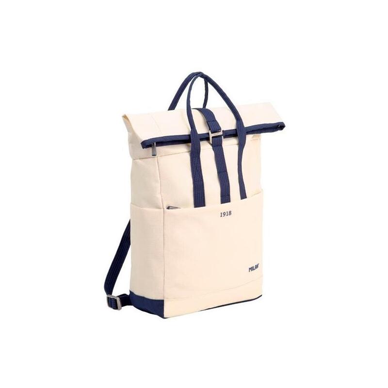 Mochila  Milan Urbana C/Cierre Superior Enrrollable 10l Serie 1918 Beige