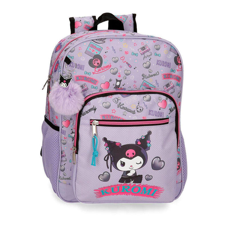Mochila Retropop Kuromi Hello Kitty 38cm Adaptable