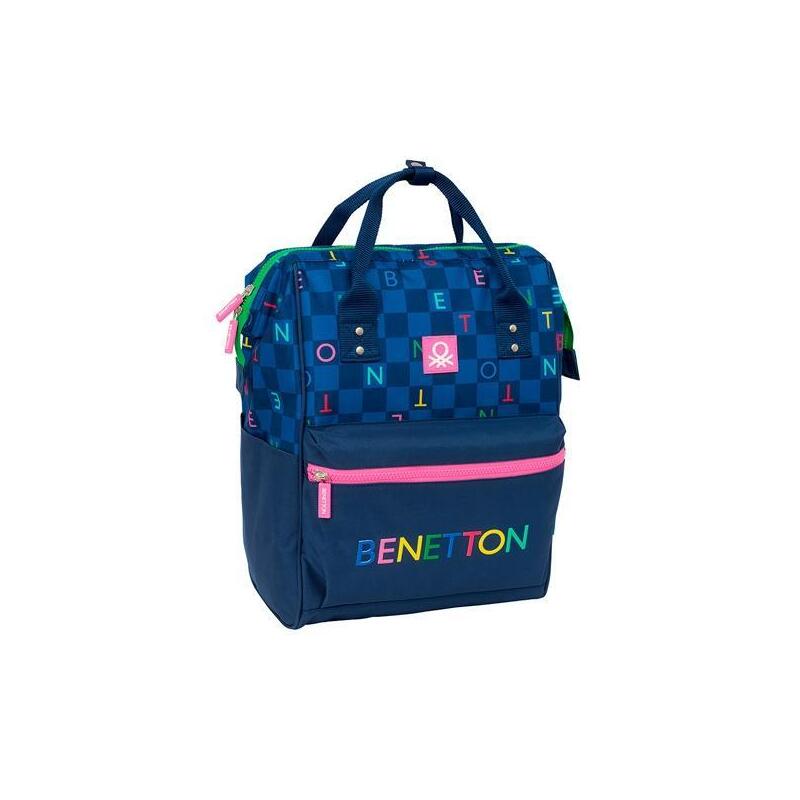 Mochila Safta  Con Asas Para Portatil 13" Benetton "Damero"