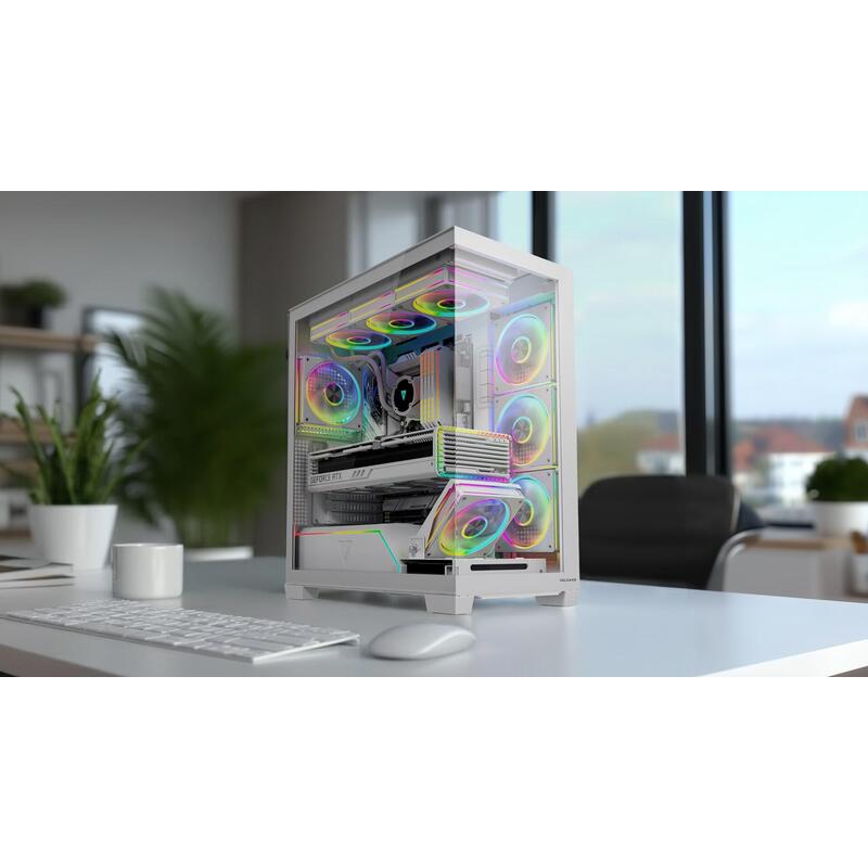 Modecom Caja De Ordenador Volcano Stellar Plus Argb Midi 5f Blanco