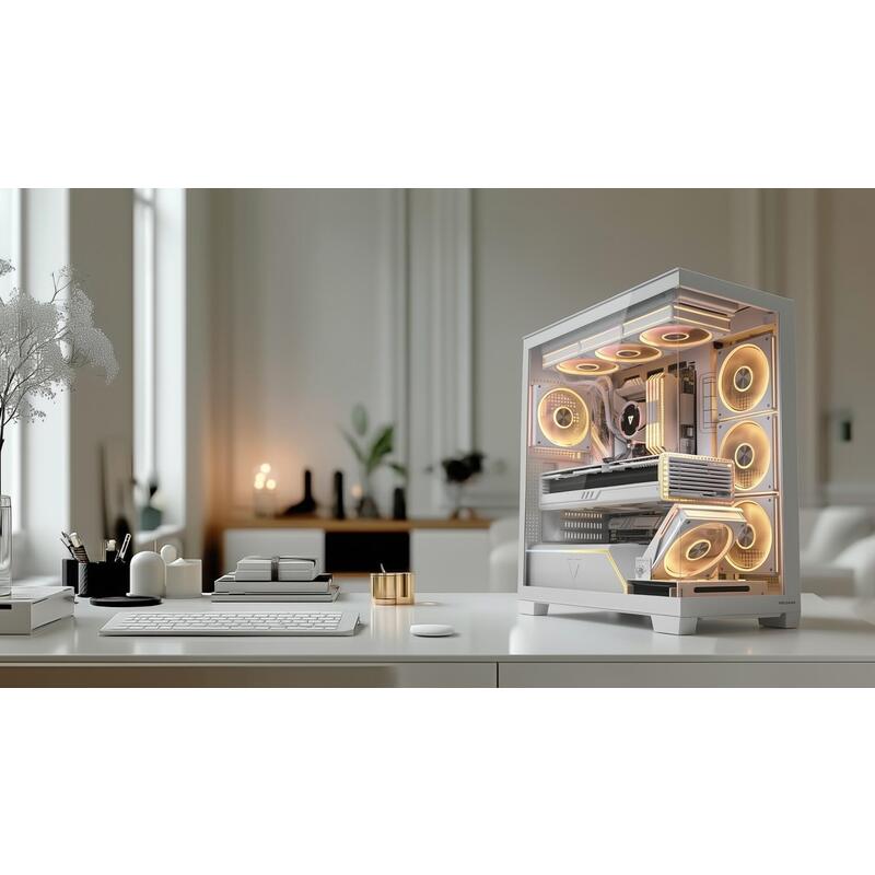 Modecom Caja De Ordenador Volcano Stellar Plus Midi Blanco