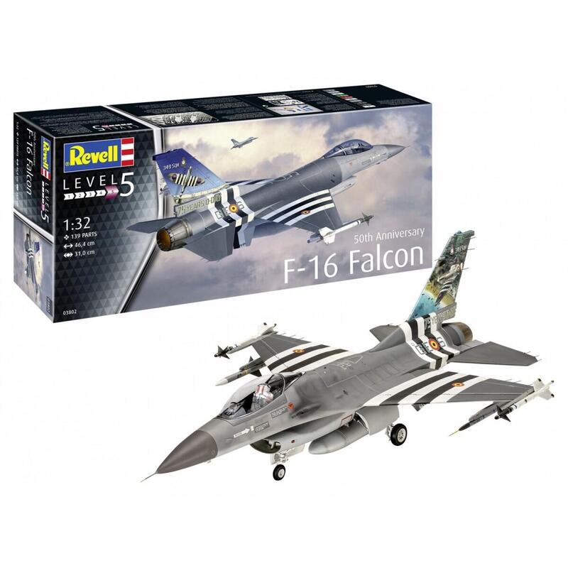 Model De Plástico Avión 50th Anniversary F-16 Falcon 1/32