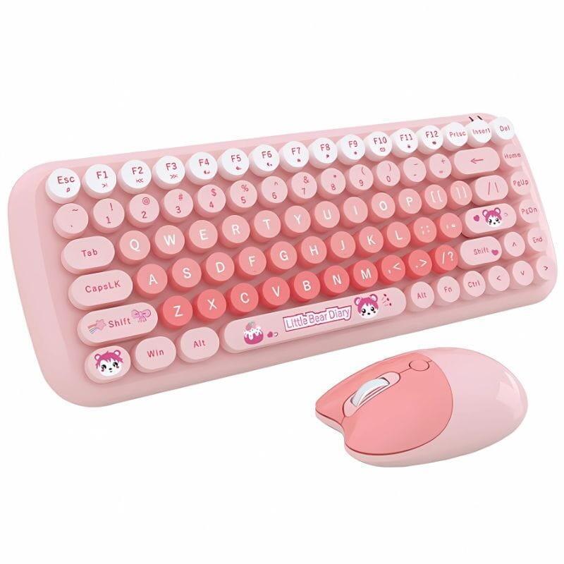 Mofii Candy New 2.4g Rosa- Kit Teclado Y Ratón