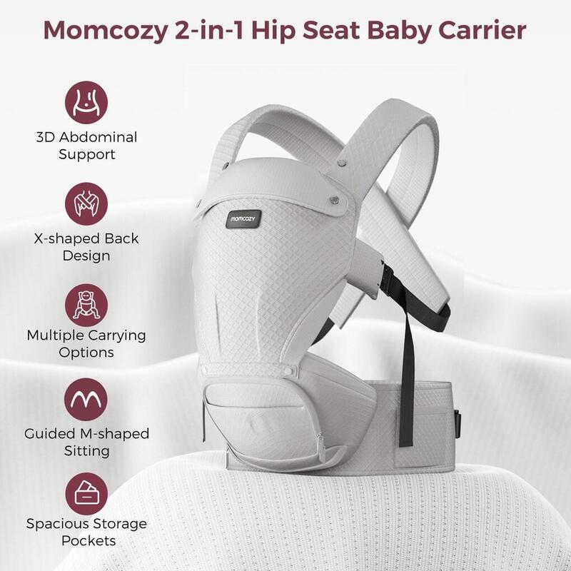 Momcozy Nosidelko Z Siedziskiem Biodrowym Air Mesh, Gris