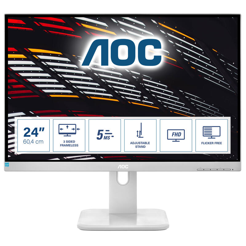 Monitor Aoc 23,8" 24p1/Gr  16:09  Dvi+Hdmi+Dp+Usb Ips Li.Gr