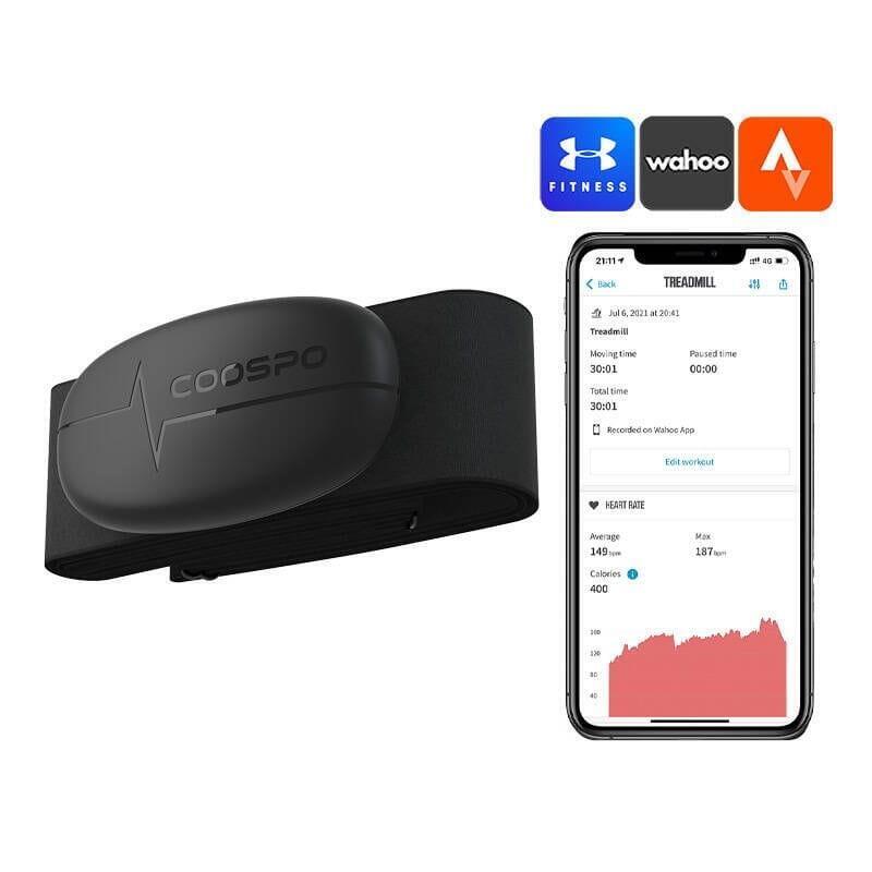 Monitor Coospo H6 Ble/Ant+ Negro De Frecuencia Cardíaca Para El Pecho