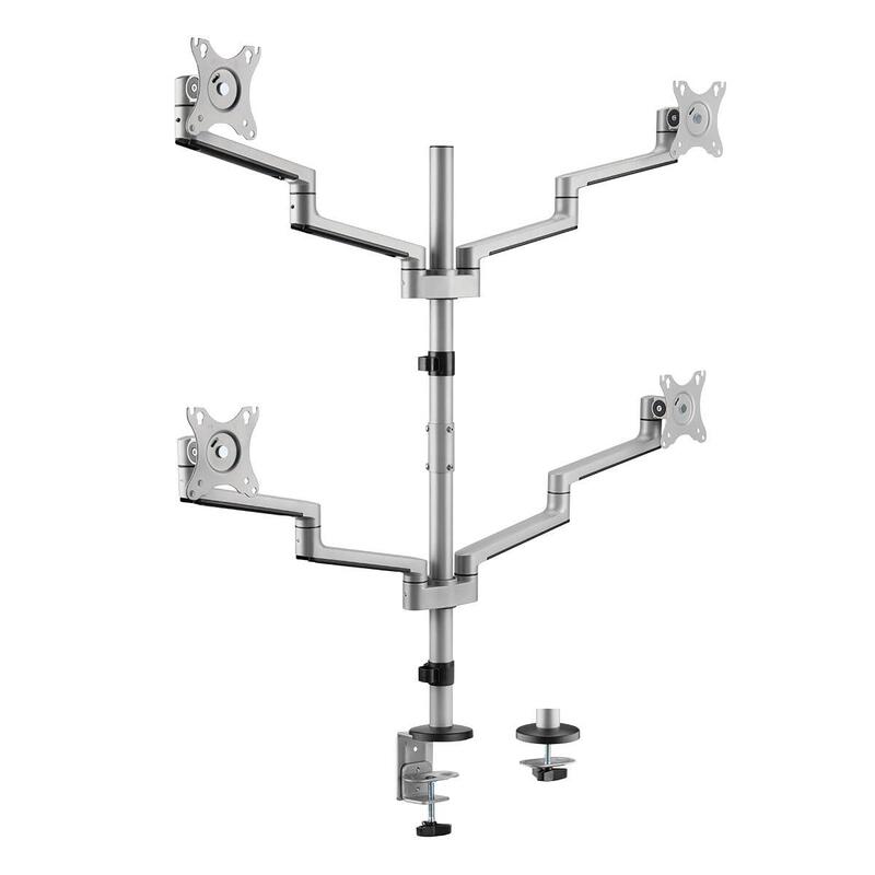 Monitor Logilink Bp0211 Quad Mount 17-32" 6 Kg Per Arm Tiltable Swivelling And Rotatable Clampable