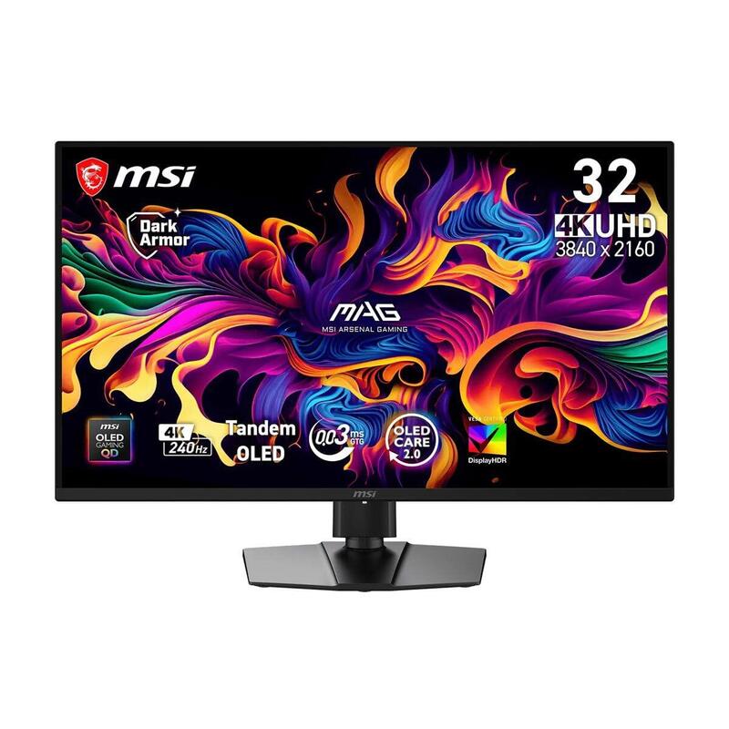 Monitor Msi 31,5" (3840x2160)  Mag 321upde Qd-Oled X24 16:9 4k Qd-Oled 0,03ms 240hz Hdmi Displayport Usb-C
