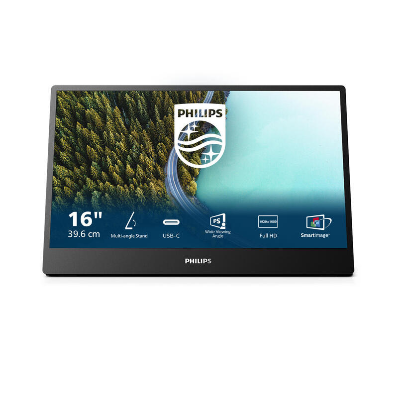 Monitor Philips 16b1p3302 15.6' Full Hd Negro
