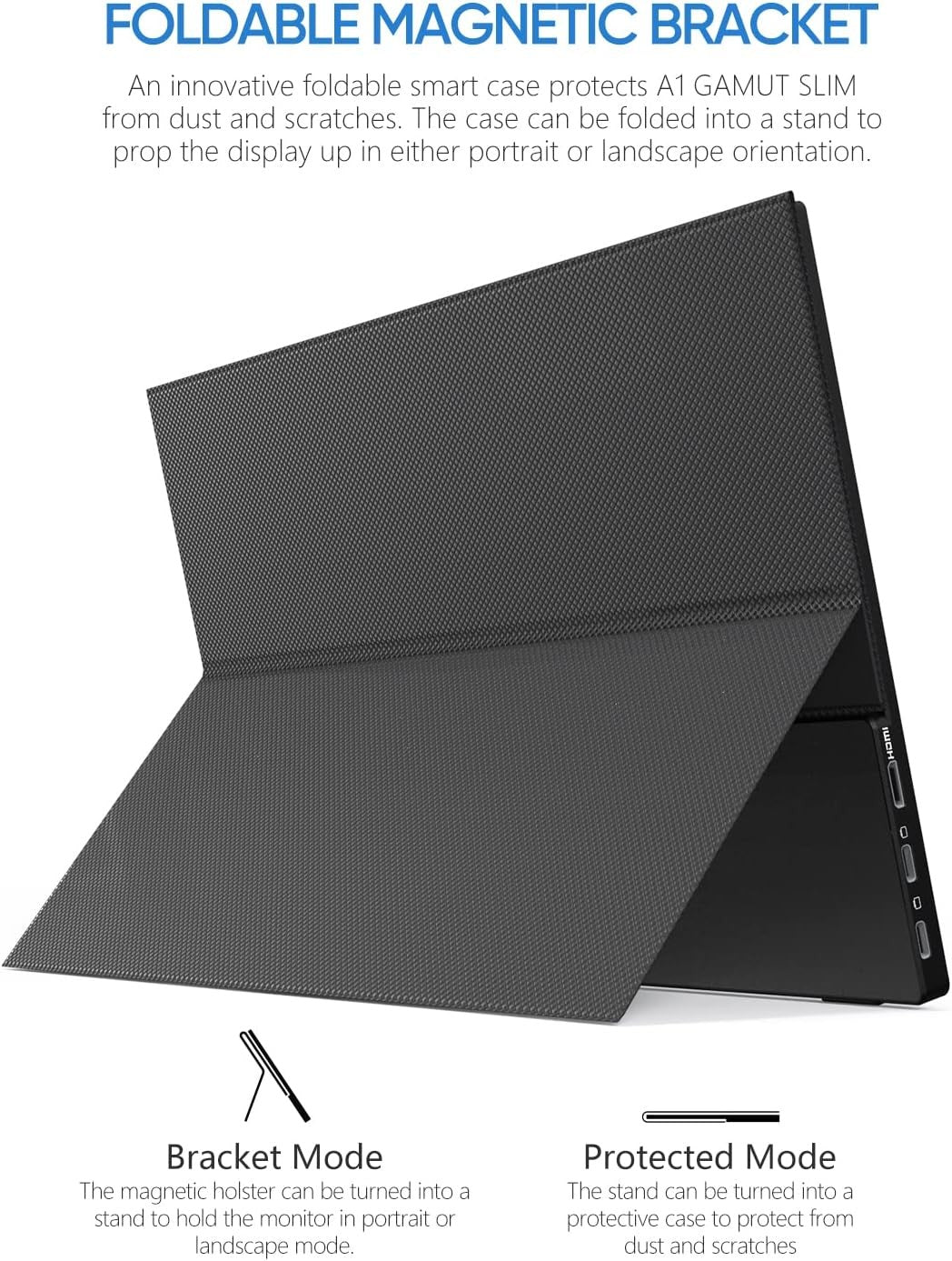 Monitor Portátil Arzopa A1 Gamut Slim De 14" Fhd Ips Con Hdmi Usb-C Para Pc Mac Xbox Ps4 Ps5