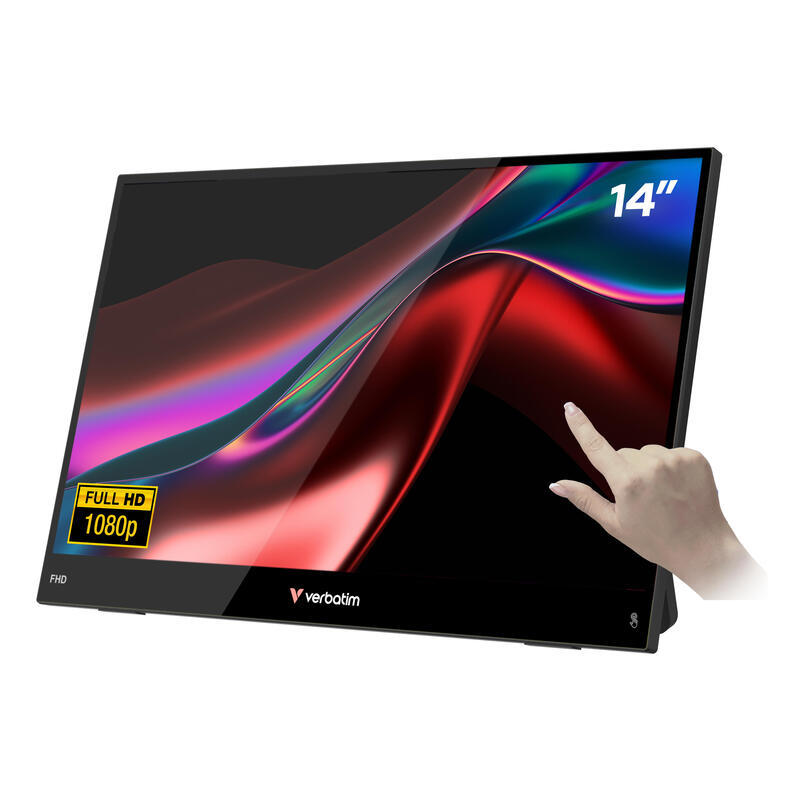Monitor Portátil Táctil Verbatim Touch Light 14' Full Hd Multimedia Negro