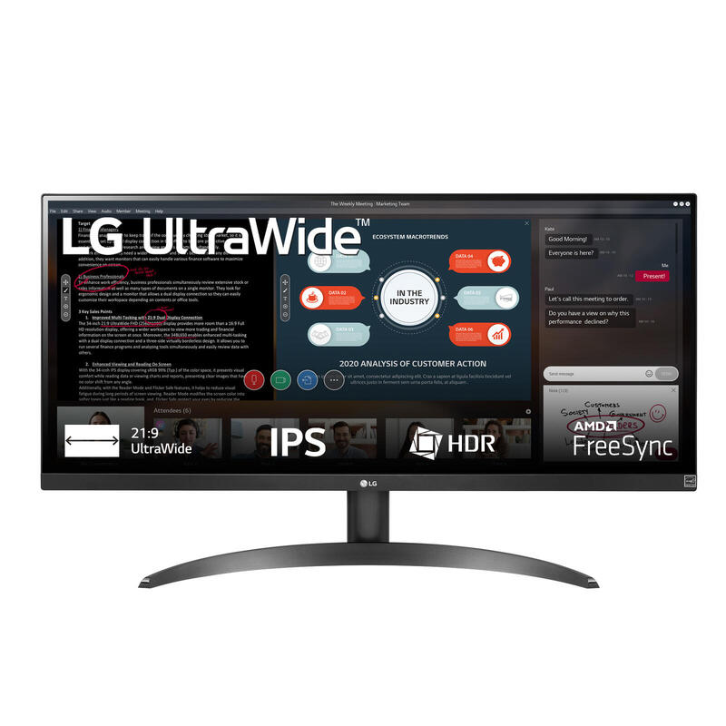 Monitor Profesional Ultrapanorámico Lg 29wp500-B 29' Wfhd Negro