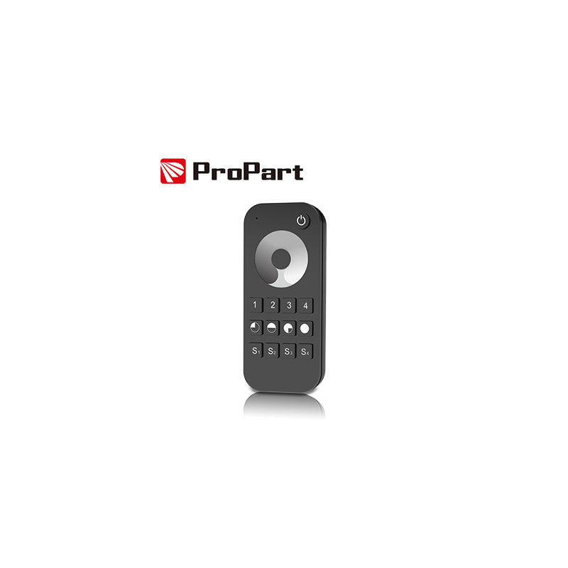 Monochromatic Remote Control 4 Zones, 4 Scenes, Black, Rf2.4