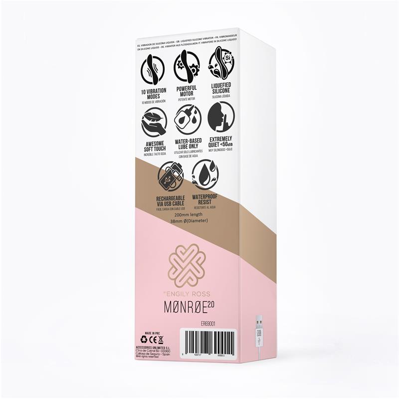 Monroe Vibrador Silicona Recargable Usb Púrpura