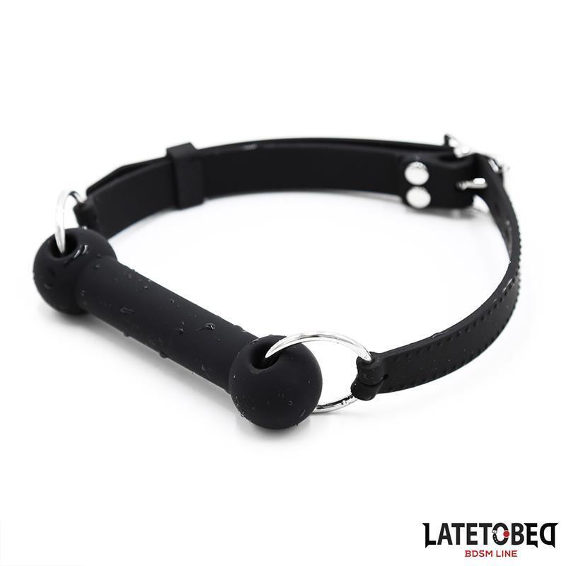 Mordaza Hueso Silicona Negro Ajustable