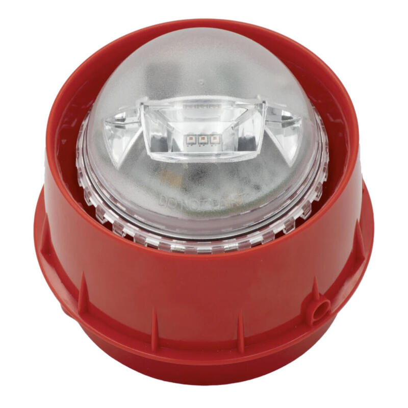 Morley Wsf-Rr-Rf Sirena Con Flash Rojo Vía Radio Con Tecnología Mesh. Incluye 4 Pilas Cr123a. Color Rojo