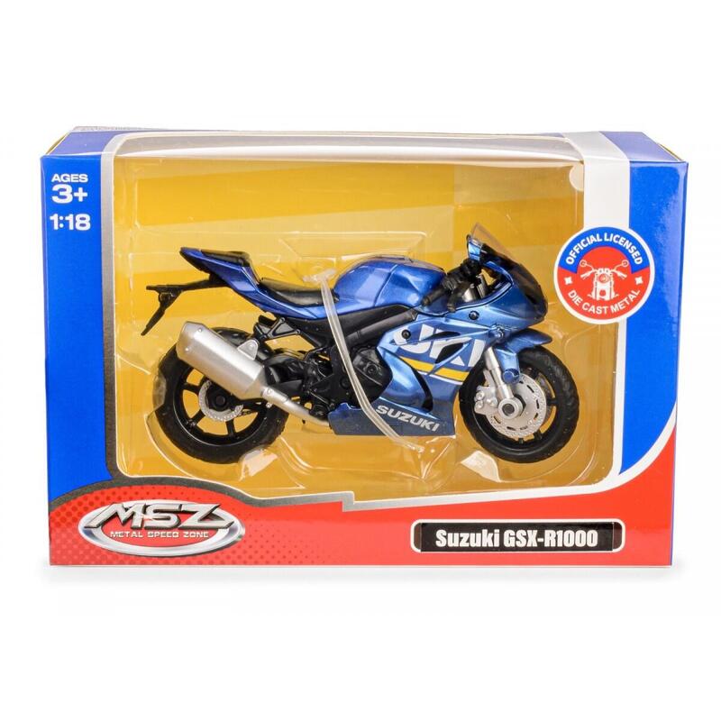 Motocykl Msz 1:18 Suzuki Gsx-R1000 Azul