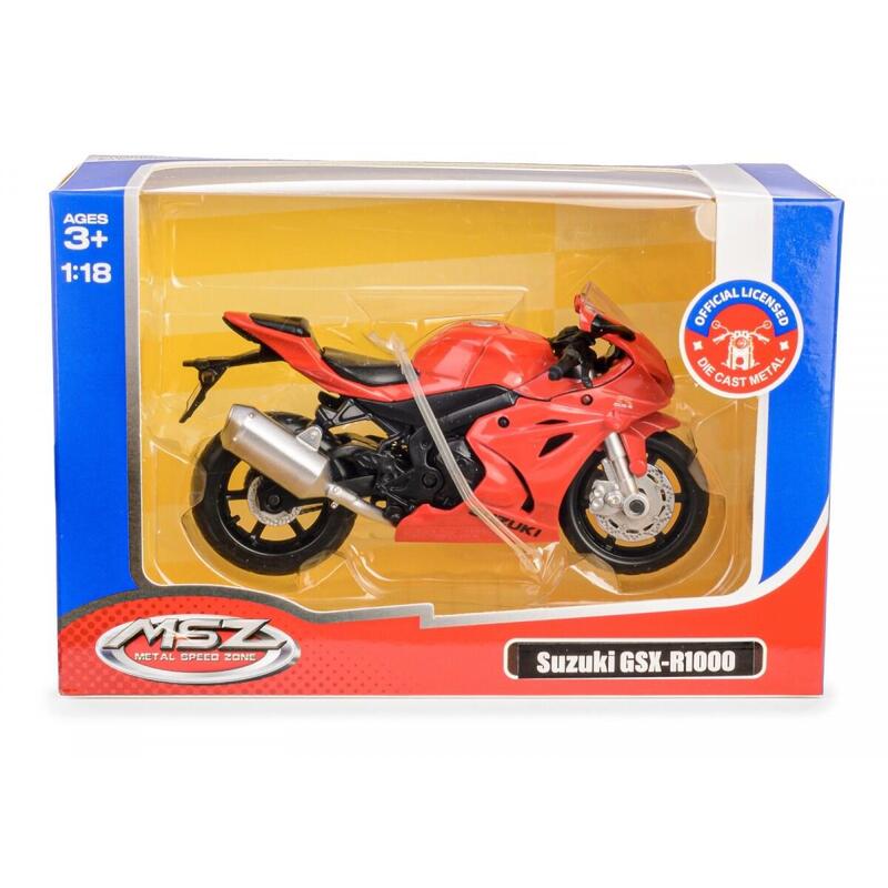 Motocykl Msz 1:18 Suzuki Gsx-R1000 Czerwony