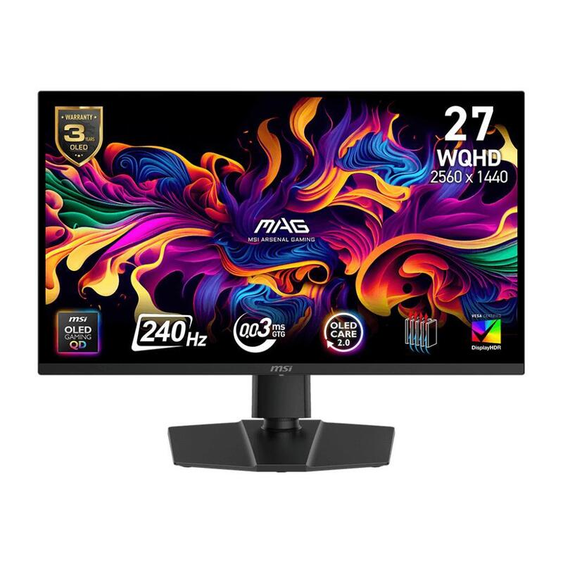 Msi Mag 273qp Qd-Oled X24 26.5" Wqhd 240hz 0.03ms 2xhdmi Dp Black