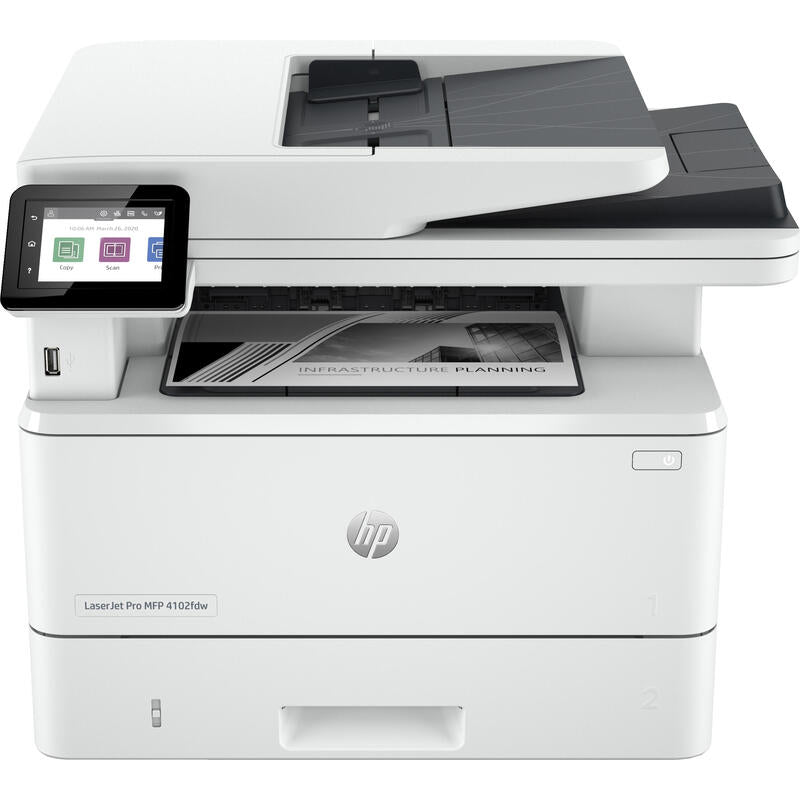 Multifunción Láser Monocromo Hp Laserjet Pro 4102fdw Wifi Fax Dúplex Blanca