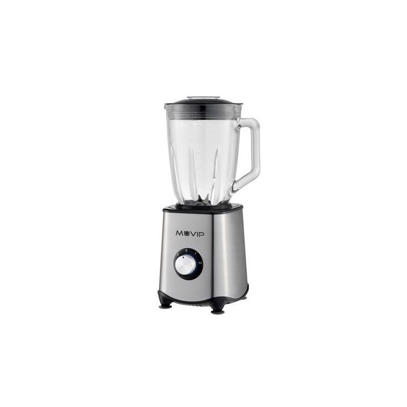 Muvip Batidora De Vaso 1300w 1.5l - 2 Velocidades - Cuerpo Y Chuchillas De Acero Inoxidable - Funcion Pica Hielo - Bloqueo De Seguridad