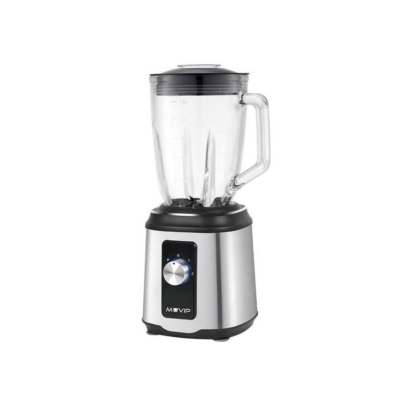 Batidora Muvip De Vaso 1800w 1.5l - 2 Velocidades - Funcion Pulse - Cuerpo Acero Inoxidable - Cuchillas Dentadas Con