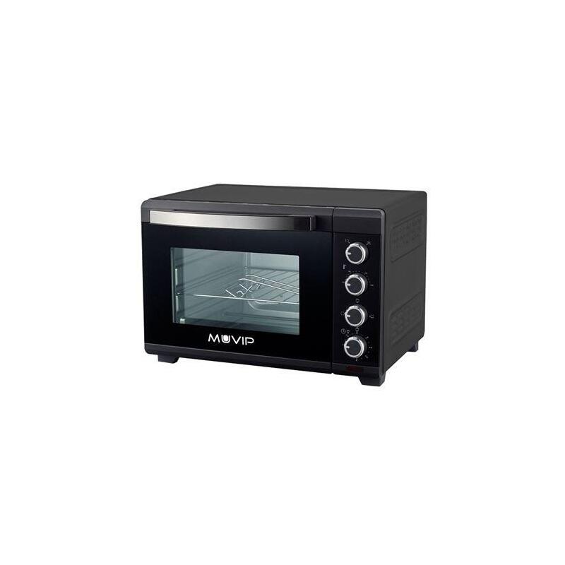 Muvip Horno 2000w 48l - Regulador De Temperatura 100º-230º - Exterior De Acero Con Revestimiento - Selector De Tiempo - Puerta De Cristal Templado