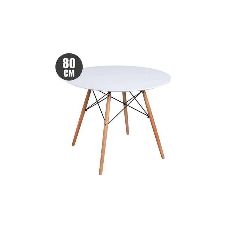 Muvip Mesa Redonda Design D500 80cm - Blanco