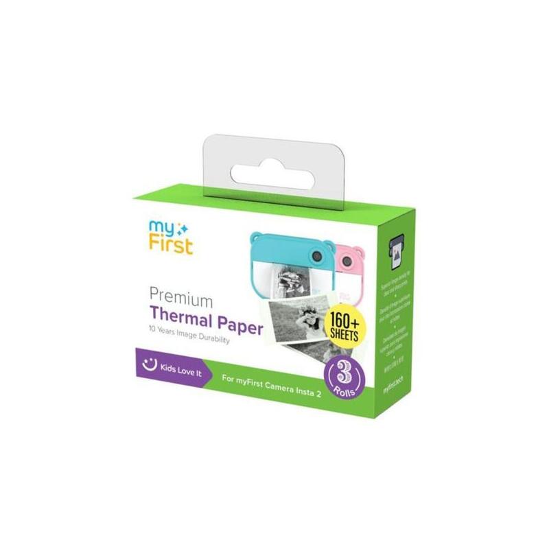 Myfirst Camera Paper Refill - 3 Rollos De Papel Termico Para Imprimir De Recambio - 160 Fotos - Para Insta 20, Insta Wi