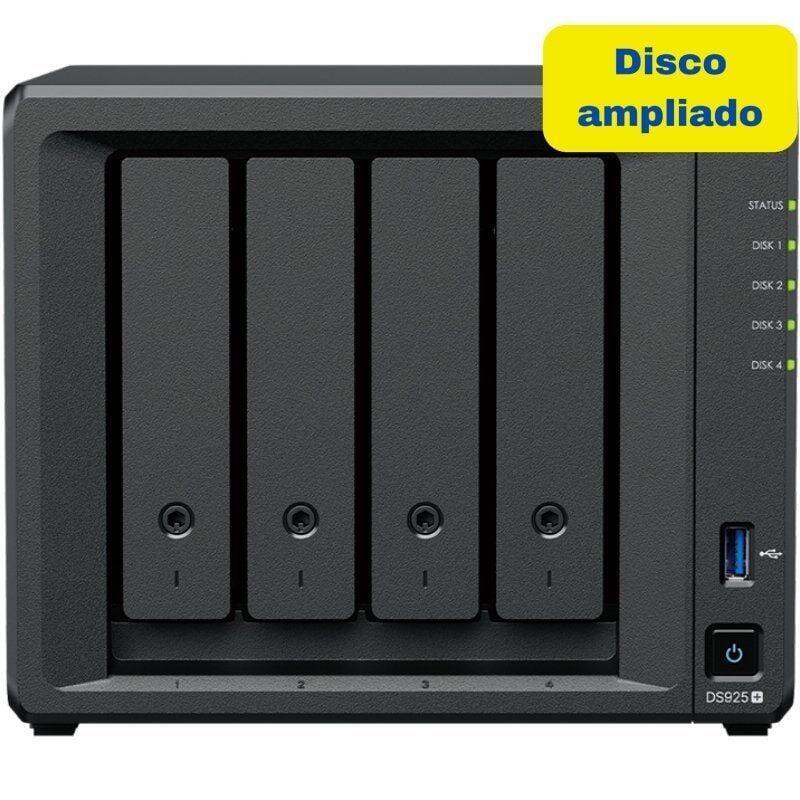 Nas Synology Diskstation Ds925+ 4 Bahías 3.5'- 2.5' 4gb Ddr4 16tb Formato Torre