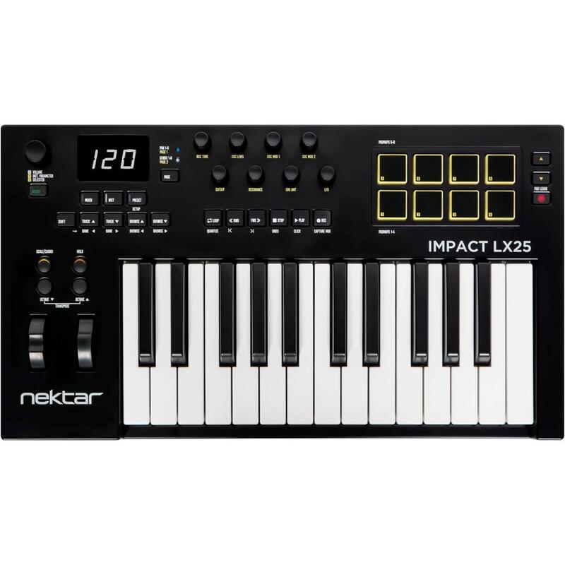 Nektar Impact Lx 25 Mkiii - Teclado Midi 25 Llaves Usb, Negro